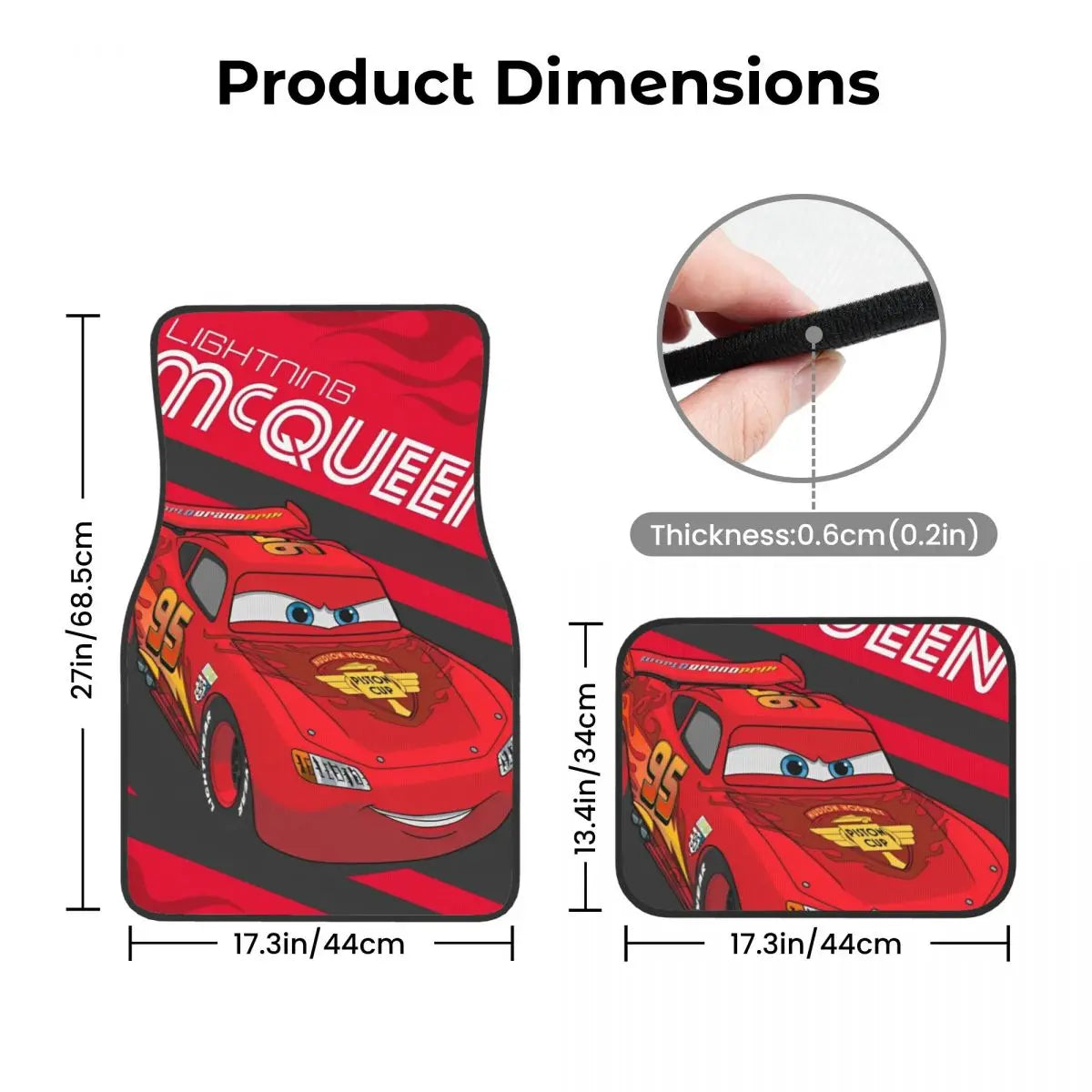 Tapis de Sol Cars pour Voiture - Regard de McQueen