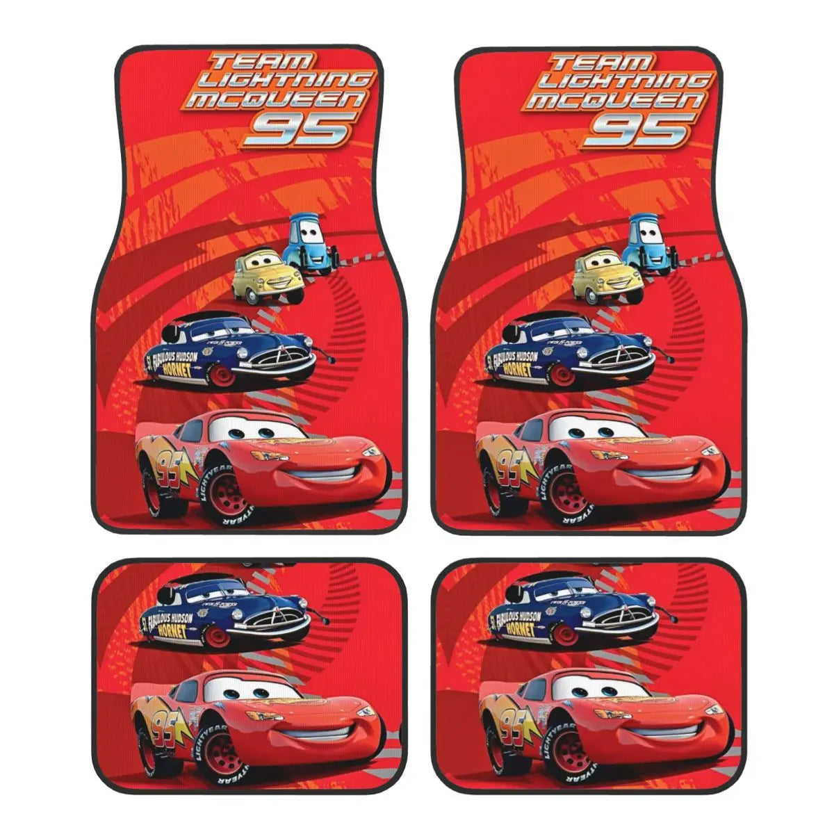 Tapis de Sol Cars pour Voiture - Team Lightning McQueen 95