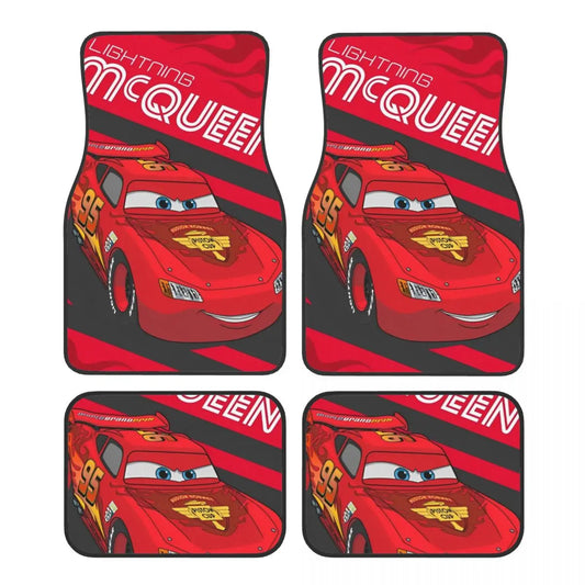 Tapis de Sol Cars Rouge pour Voiture - Flash McQueen